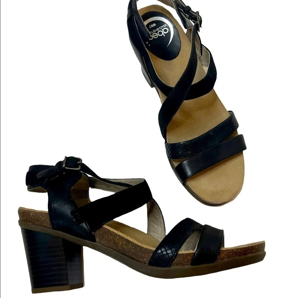 ABEO Black Biana Bio System‎ Comfort Sandals